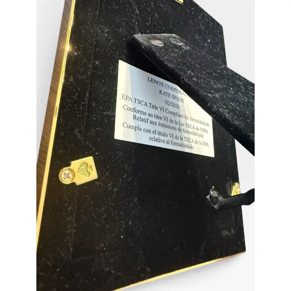 Kate Spade New York Simply Sparkling Gold Glitter 4x6 Photo Frame Lenox New